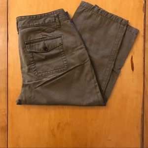 Eddie Bauer Blakey Capris Cotton Taupe/Brown 8